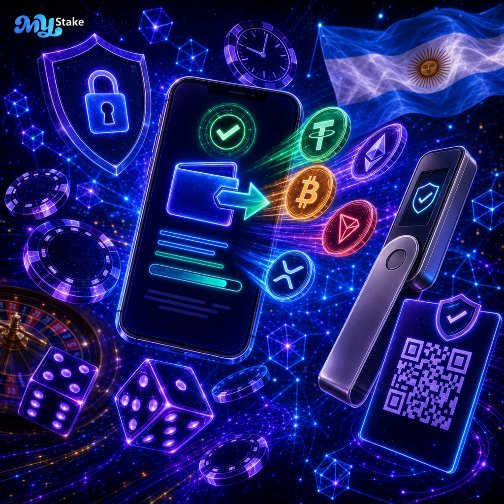 Transferencia de criptomonedas desde un teléfono MyStake a una billetera personal segura